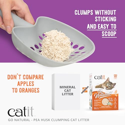 Catit Go Natural Pea Husk Clumping Cat Litter 12.3 lb, Natural (Packaging may vary)