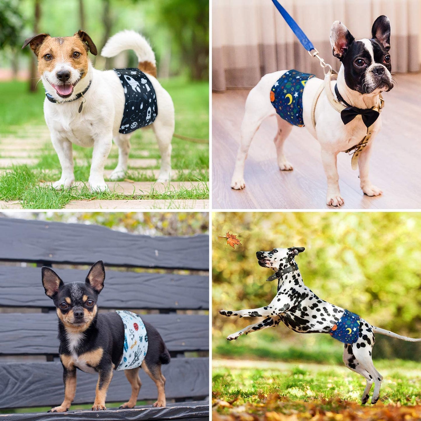 Pet Soft Dog Belly Band - 3 Packs Reusable Dog Diapers Male|Male Dog Diapers Belly Wraps - Washable Dog Belly Bands for Male Dogs (Army, XS)