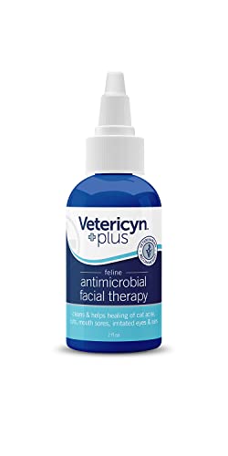 Vetericyn Plus Feline Facial Therapy | Healing Aid and Skin Repair for Different Cat First Aid Needs, Including Cat Acne, Cat Ear and Eye Problems. 2 ounces