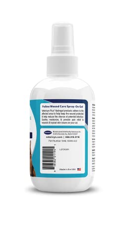 Vetericyn Plus Cat Wound Care Hydrogel Spray | Feline Healing Aid and Wound Protectant, Sprayable Gel to Relieve Cat Itchy Skin. 3 ounces