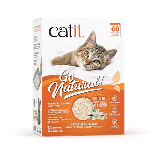 Catit Go Natural Pea Husk Clumping Cat Litter 12.3 lb, Natural (Packaging may vary)